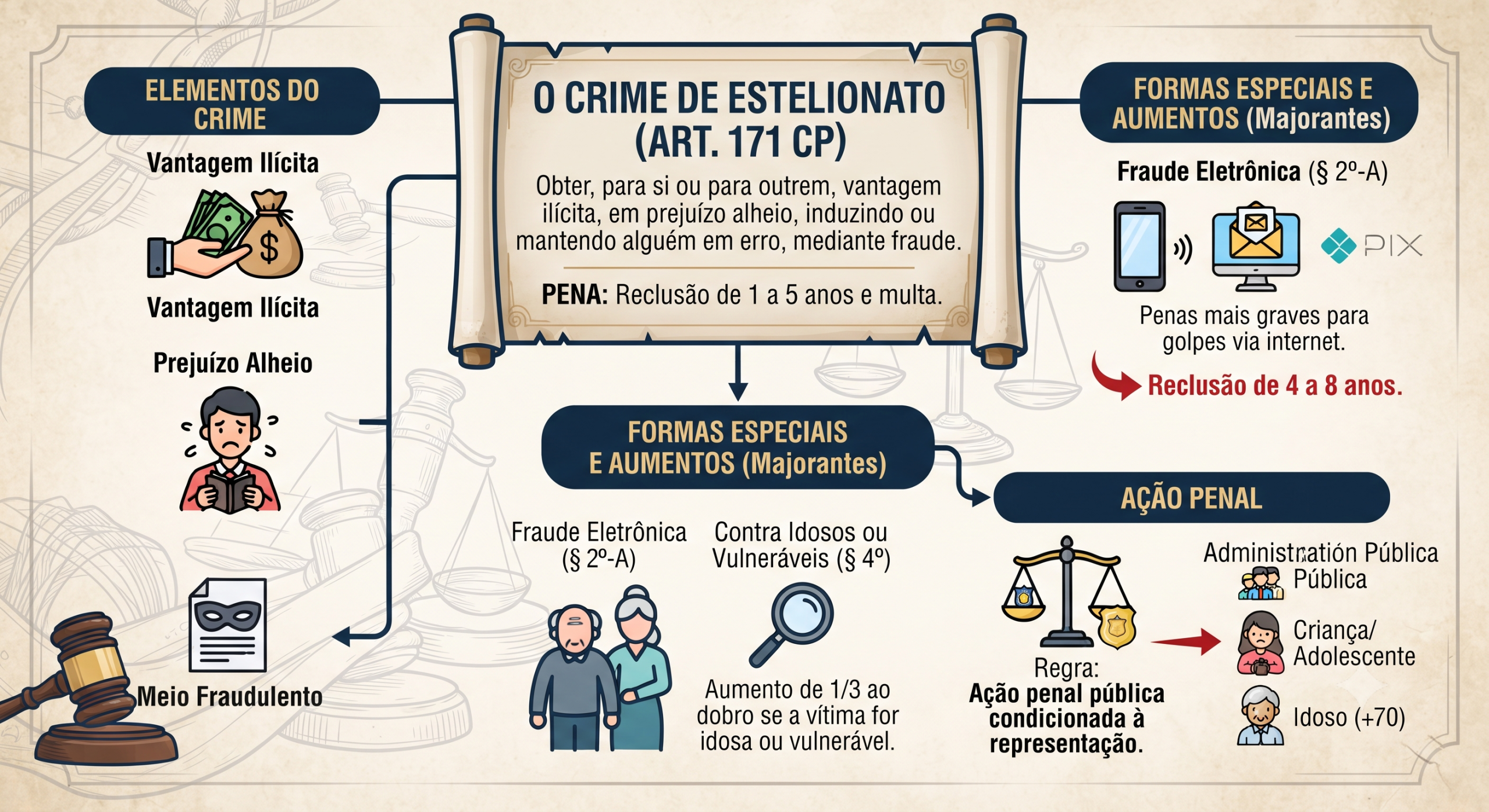 O Crime de Estelionato: Análise Jurídica do Artigo 171 do Código Penal e Exemplos Práticos